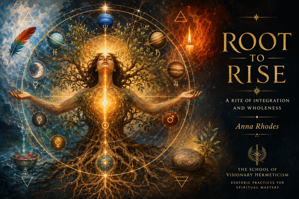 Symbolic depiction of Root to Rise, a Hermetic rite of integration and wholeness